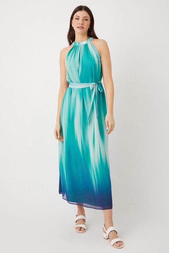 Wallis Tall Aqua Ombre Maxi Dress 1