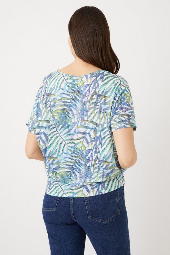 Wallis Tall Palm Tie Front Top With Diamante Detail 3