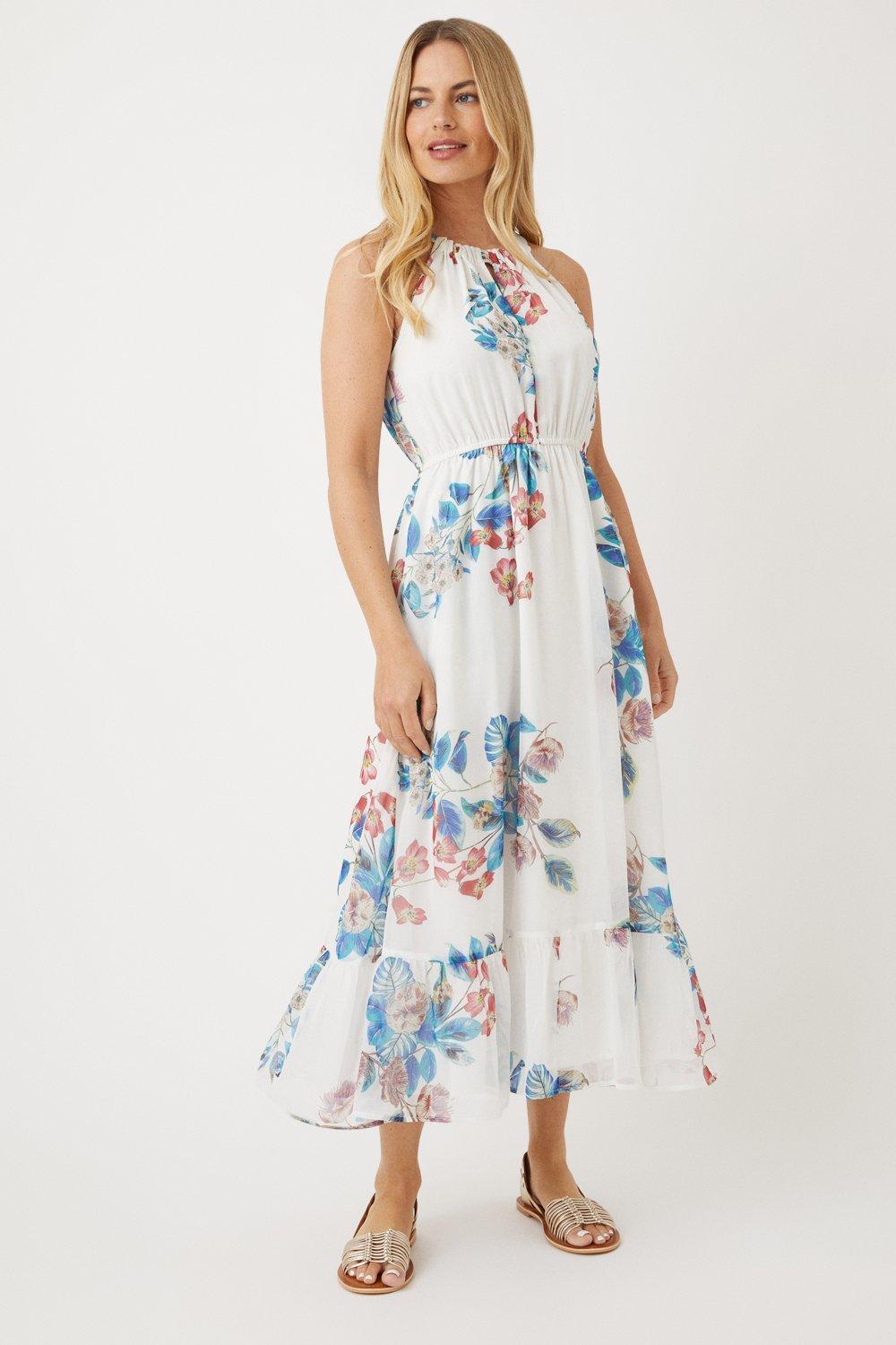 Wallis ivory sale floral dress