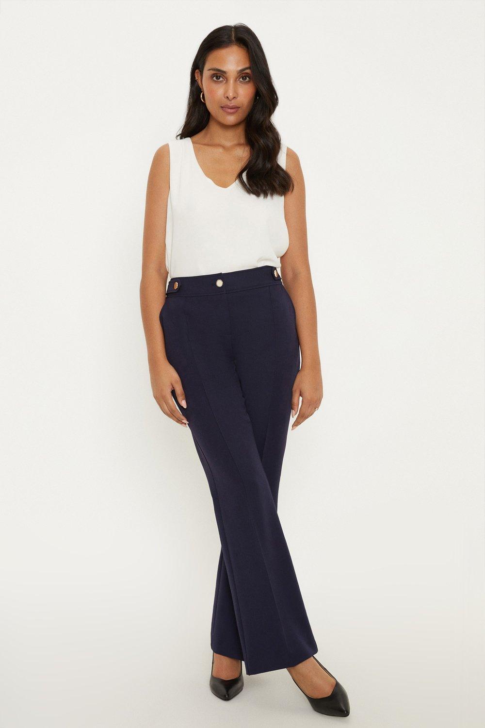 Women's Elasticated Waist Trousers - Navy Blue – Medisave UK