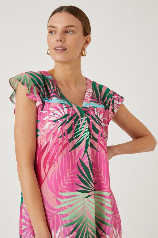 Wallis Tall Pink Palm Shift Dress 2