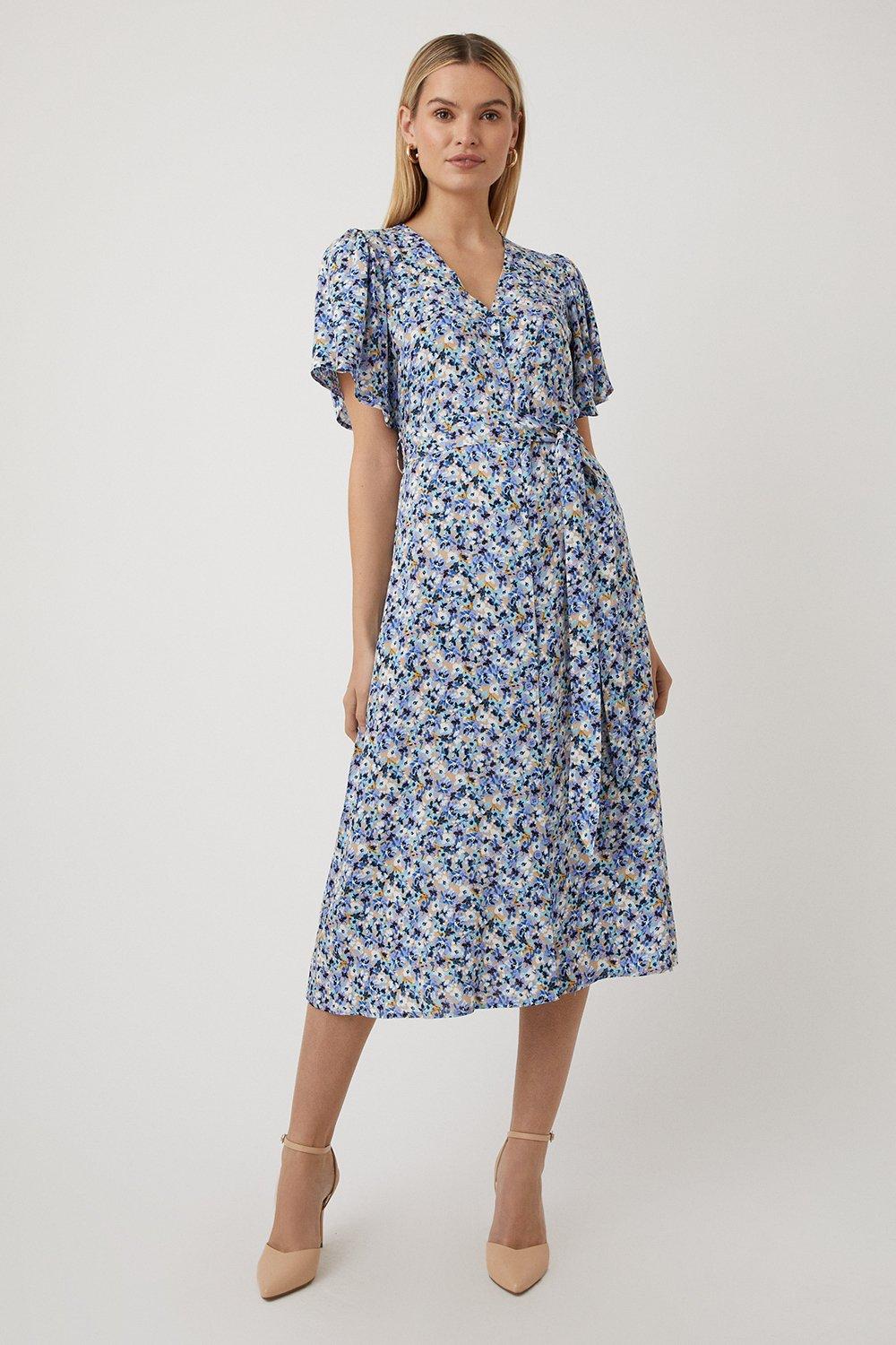 Ditsy button hotsell through dress