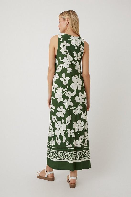 Wallis Khaki Floral Border Print Maxi Dress 3
