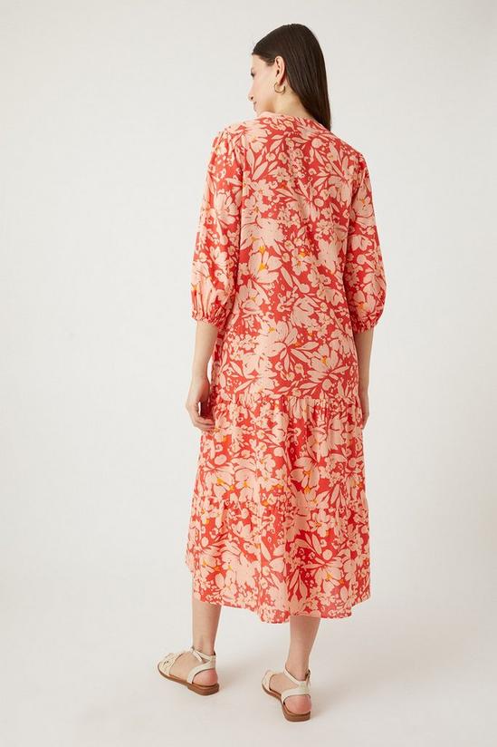 Wallis Pink Floral Smock Midi Dress 3
