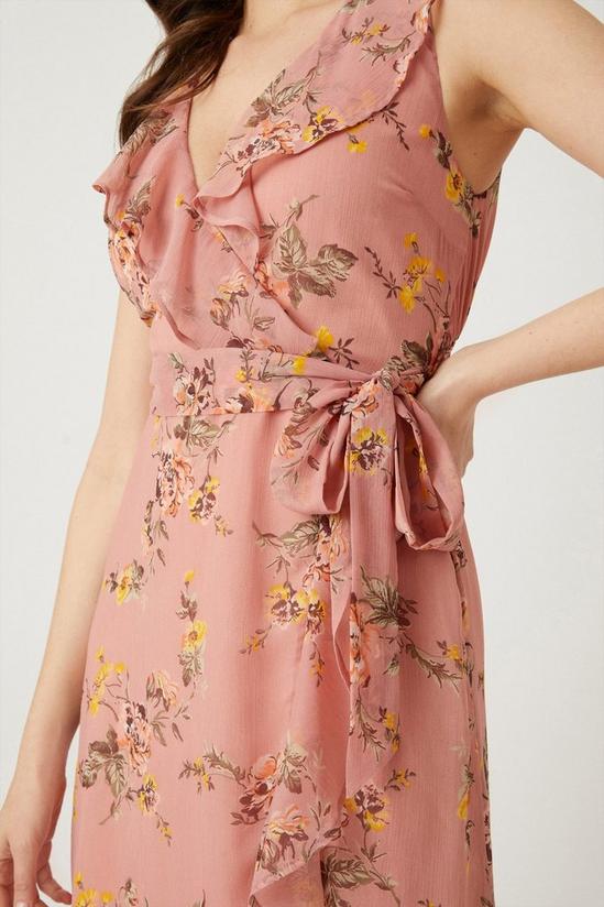 Wallis Blush Floral Print Wrap Dress 2