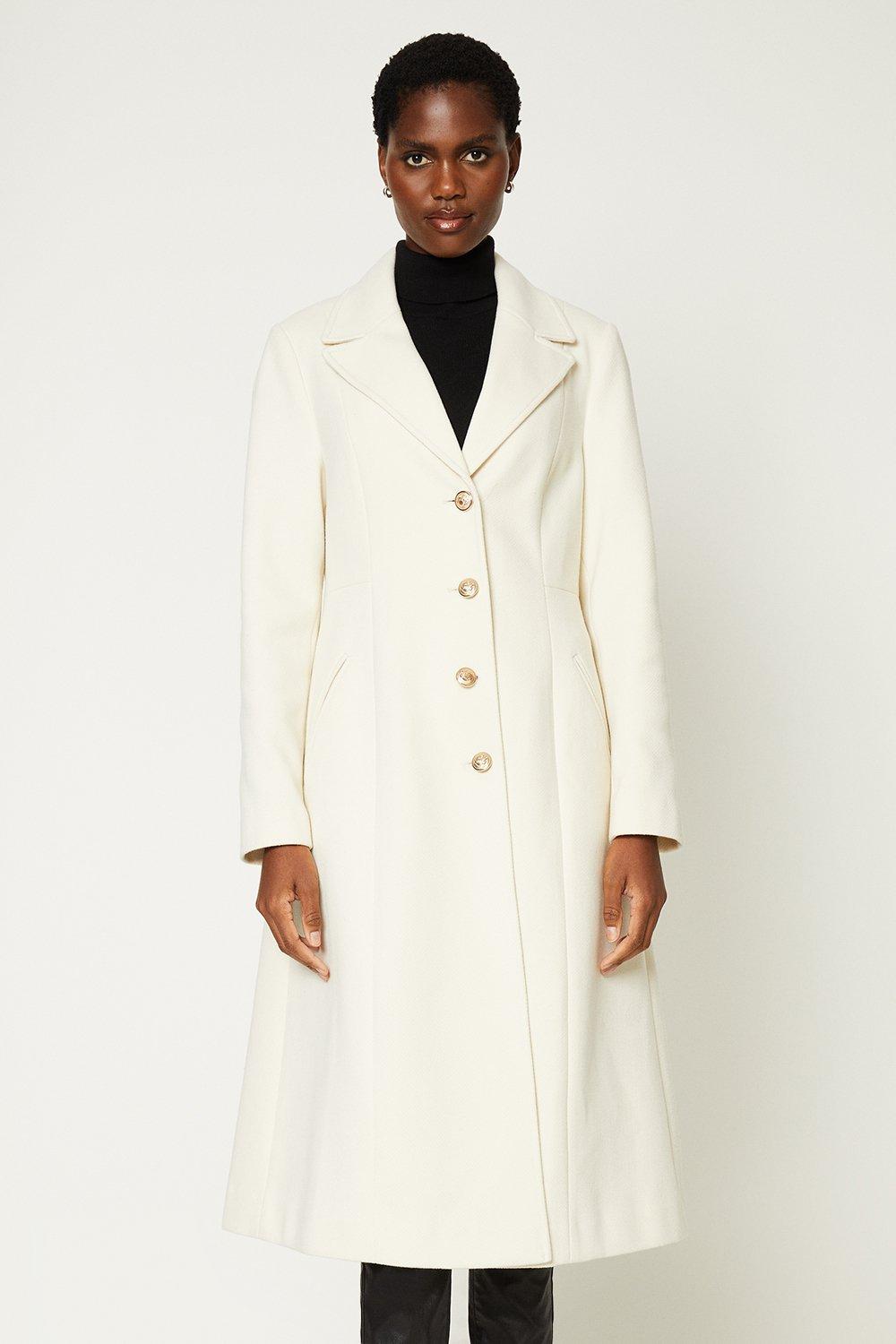 Jackets & Coats, Twill Fit And Flare Coat