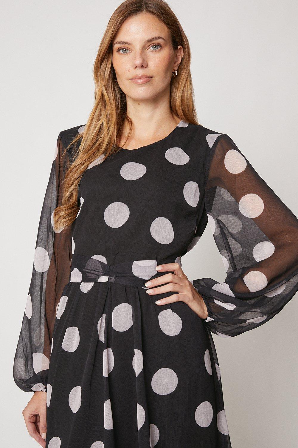 Lipsy spot 2025 hanky hem dress