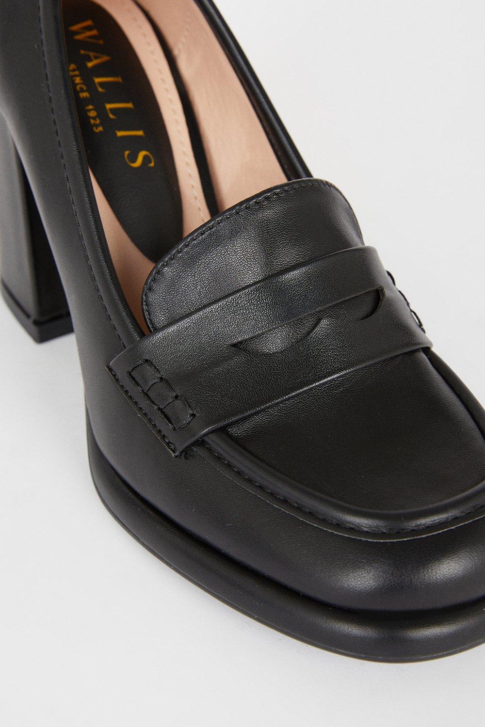 Heeled store penny loafers