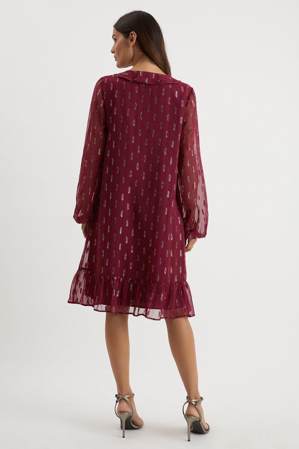 Wallis 2025 burgundy dress