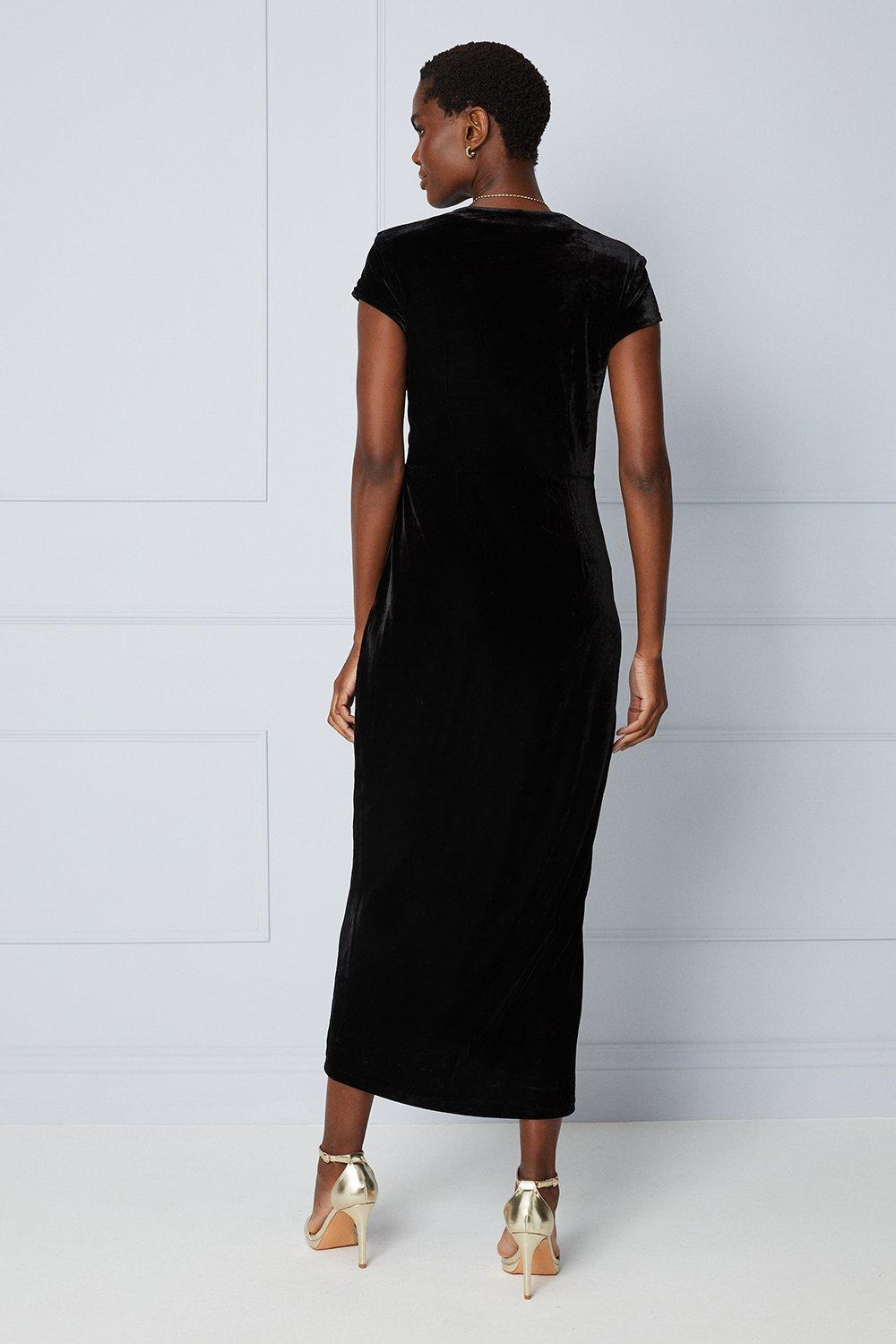 Dresses Premium Velvet Twist Midaxi Dress Wallis