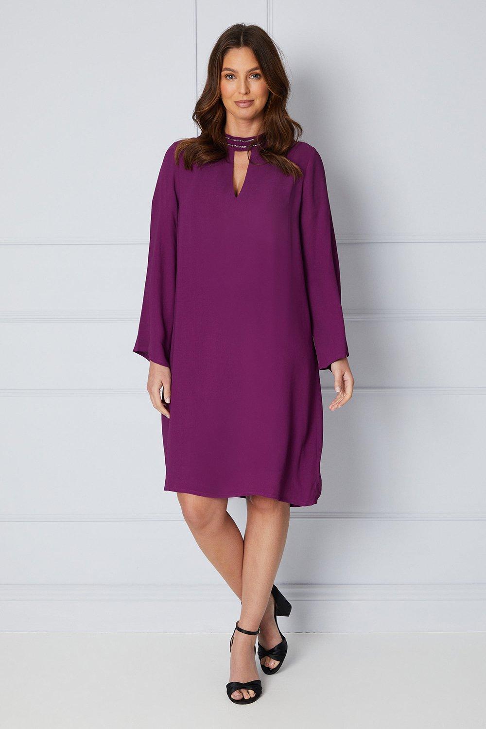 Mauve shift clearance dress