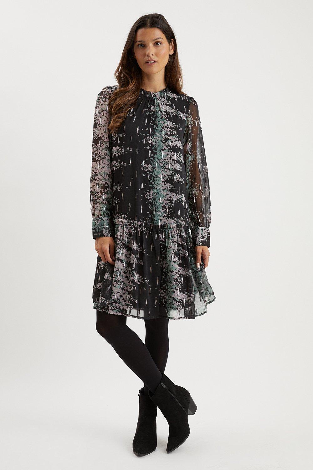 Wallis black outlet floral dress