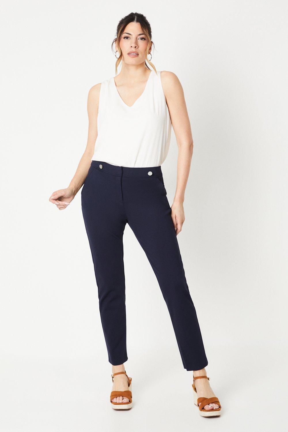 Womens Ponte Tapered Trouser