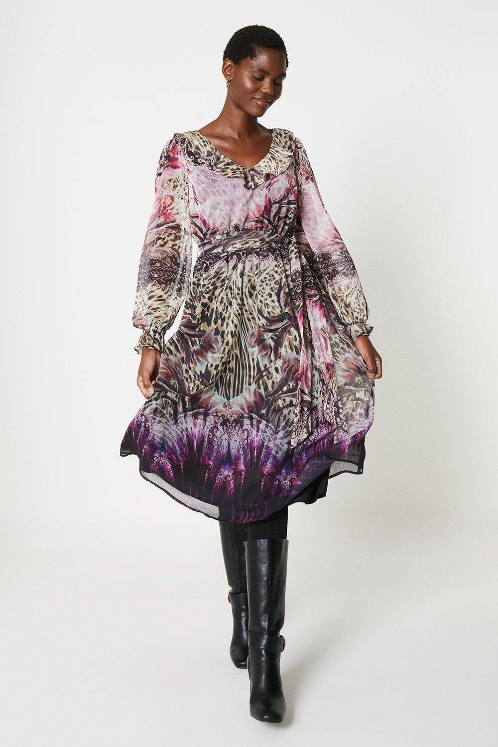 Border hotsell print dress