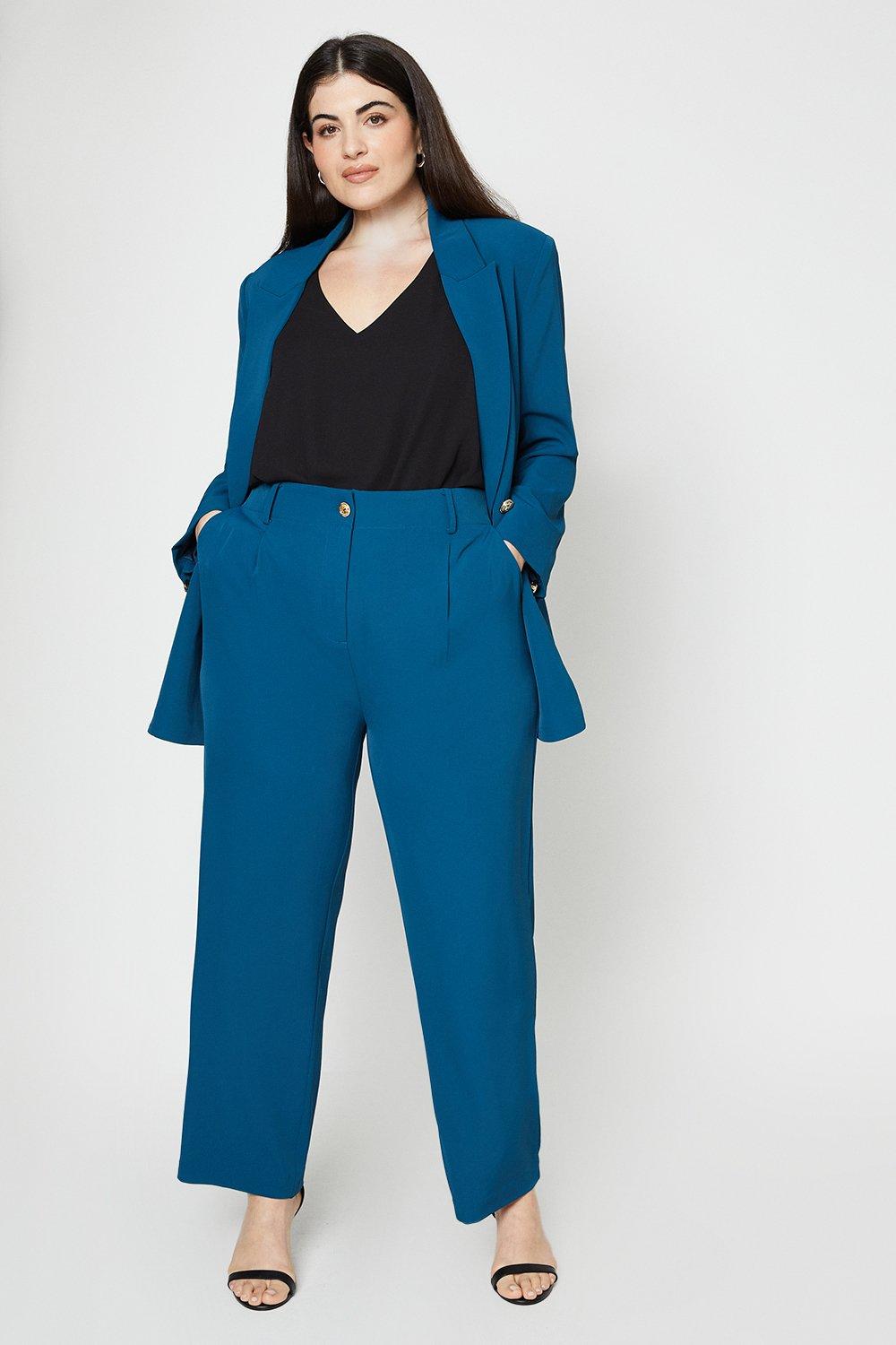 Womens Curve Elasticated Tapered Trousers
