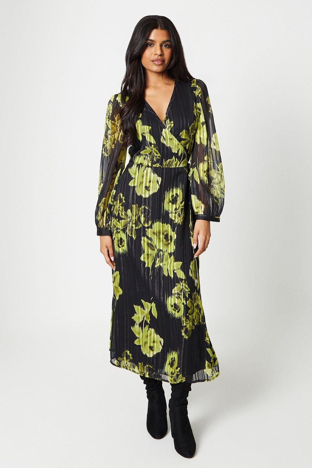 Wallis yellow shop floral dress