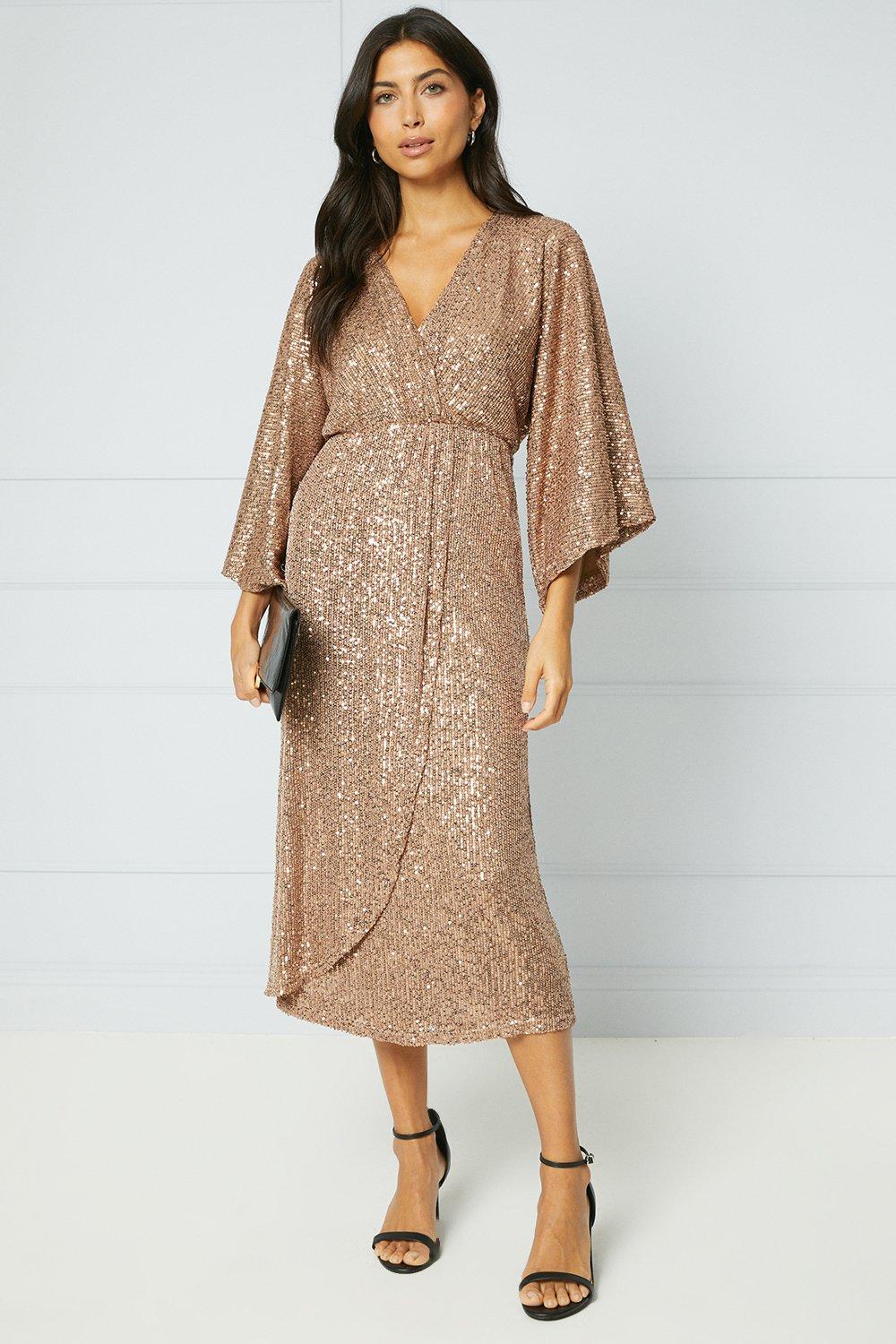 Glitter best sale kimono dress