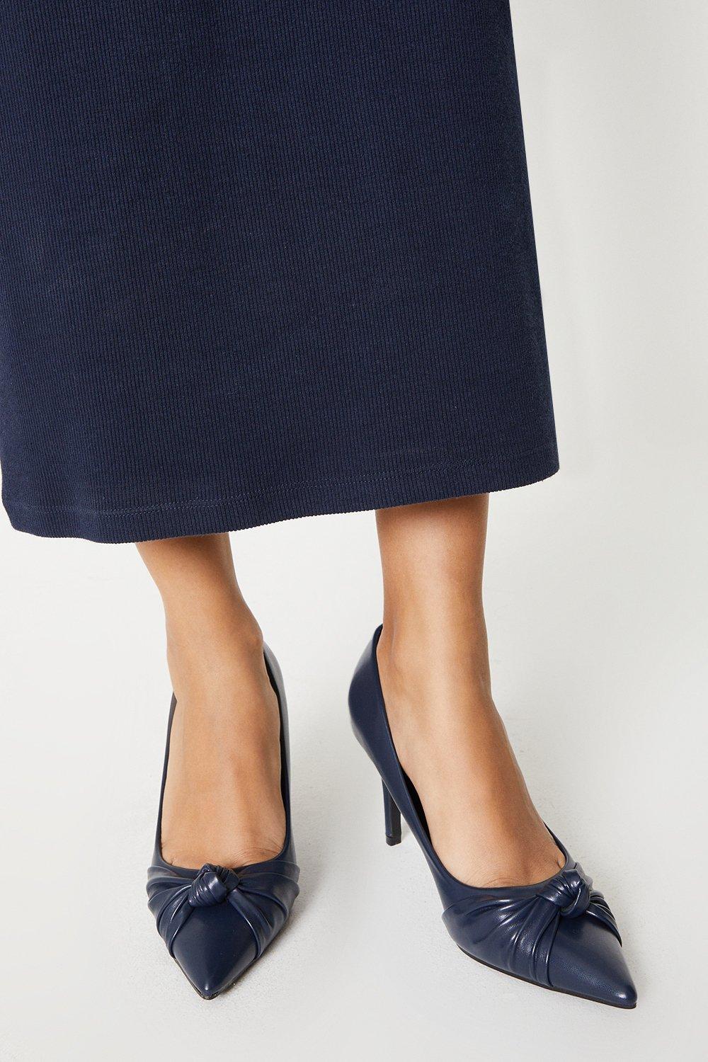 Heels | Danbury Soft Knot High Heeled Court Shoes | Wallis