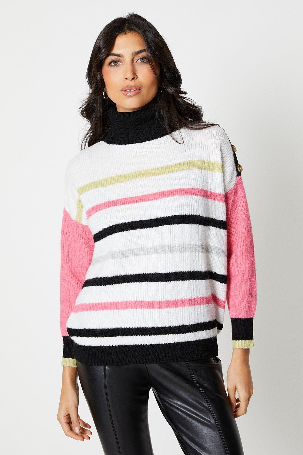 Jumpers & Cardigans | Petite Mix Pop Stripe Jumper | Wallis