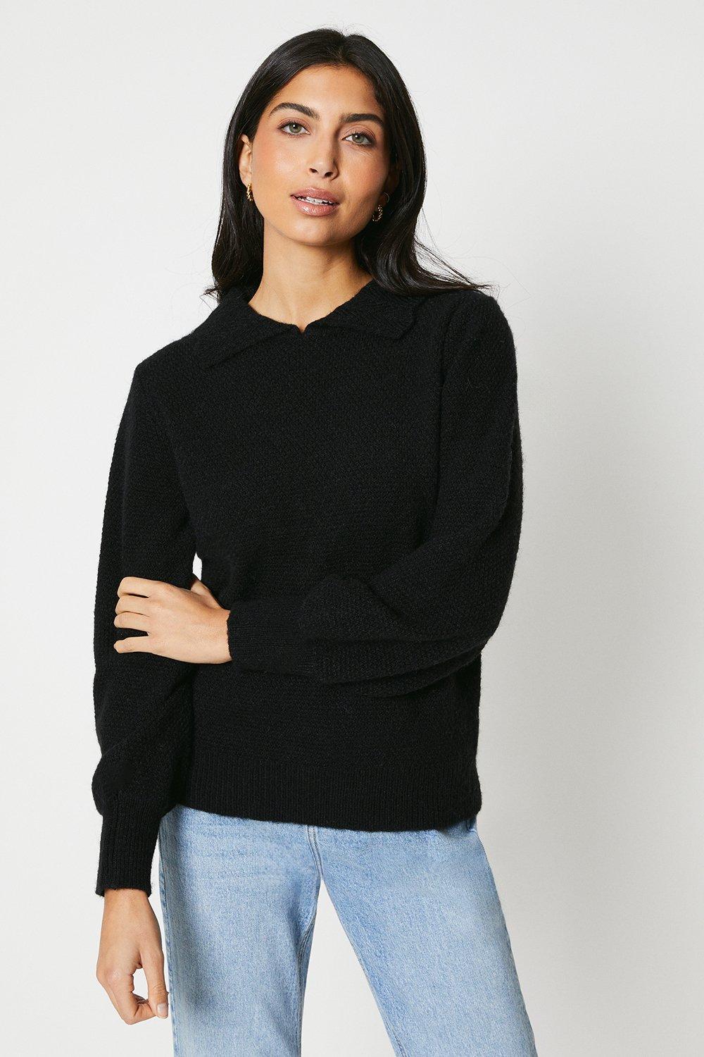 Black 2025 pointelle jumper