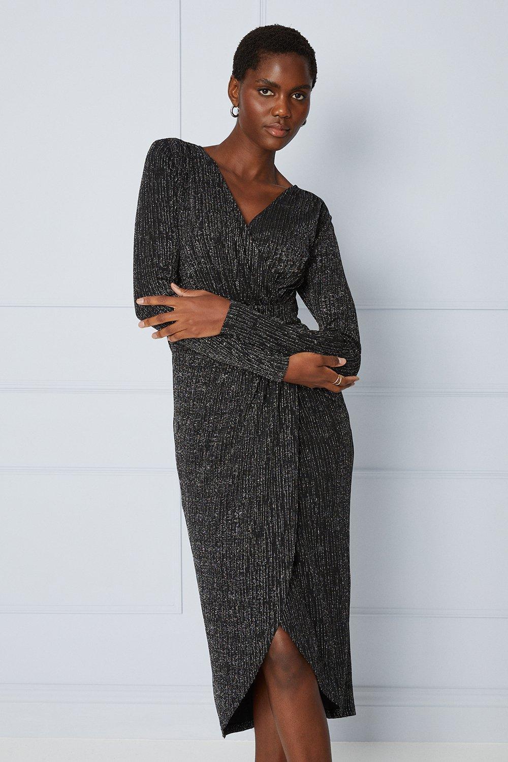 Gray shop wrap dress