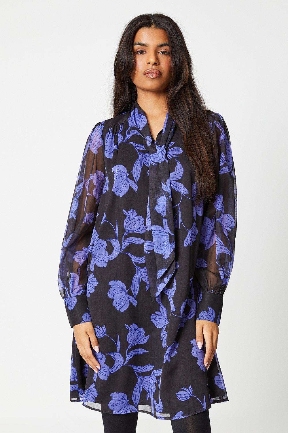 Purple shift dress on sale uk