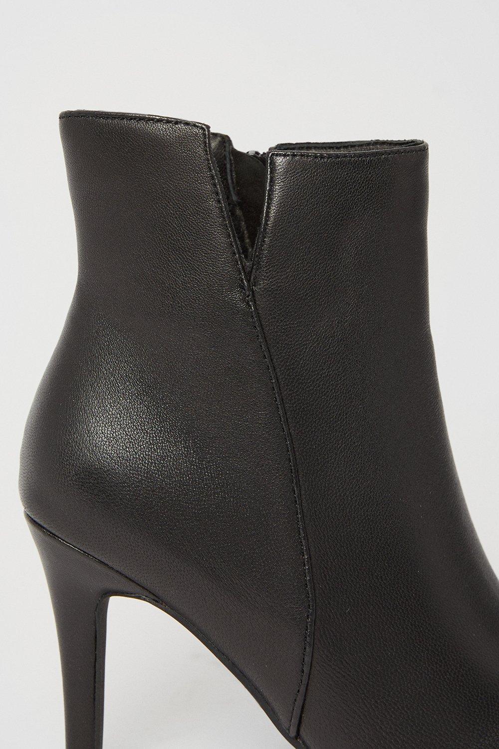 Boots Leather Adelaide Pointed High Heels Ankle Boot Wallis