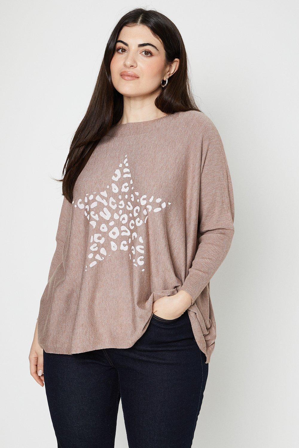 Womens Star Batwing Top