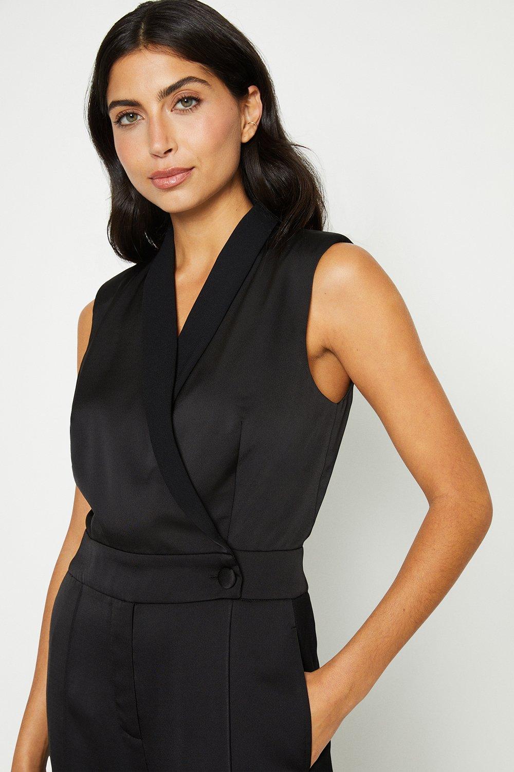 Wallis petite best sale tuxedo jumpsuit