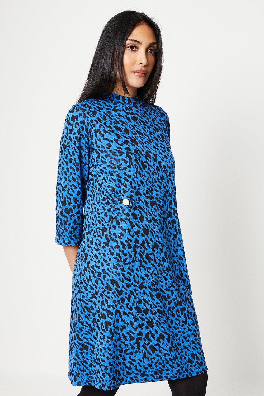 Leopard print hotsell shift dress uk