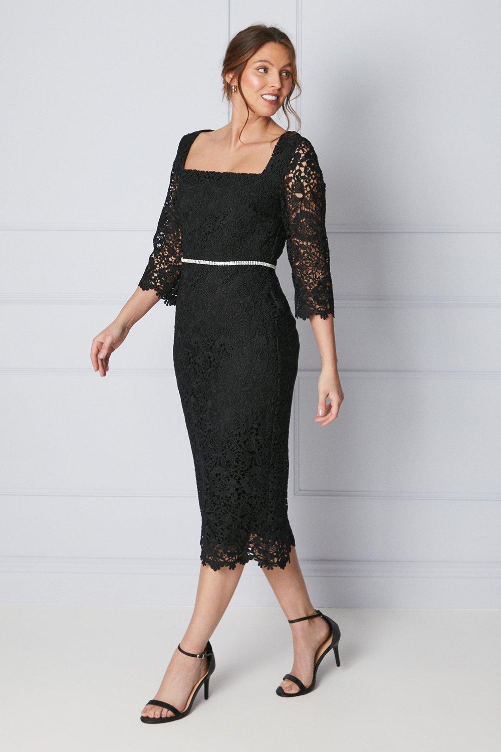 Wallis black shop lace dress