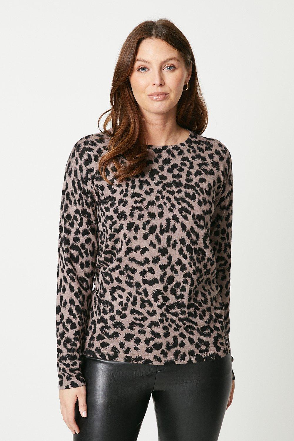Womens Animal Print Sweater