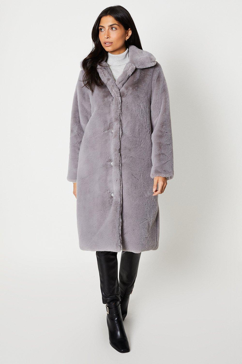 Banana republic faux fur on sale coat