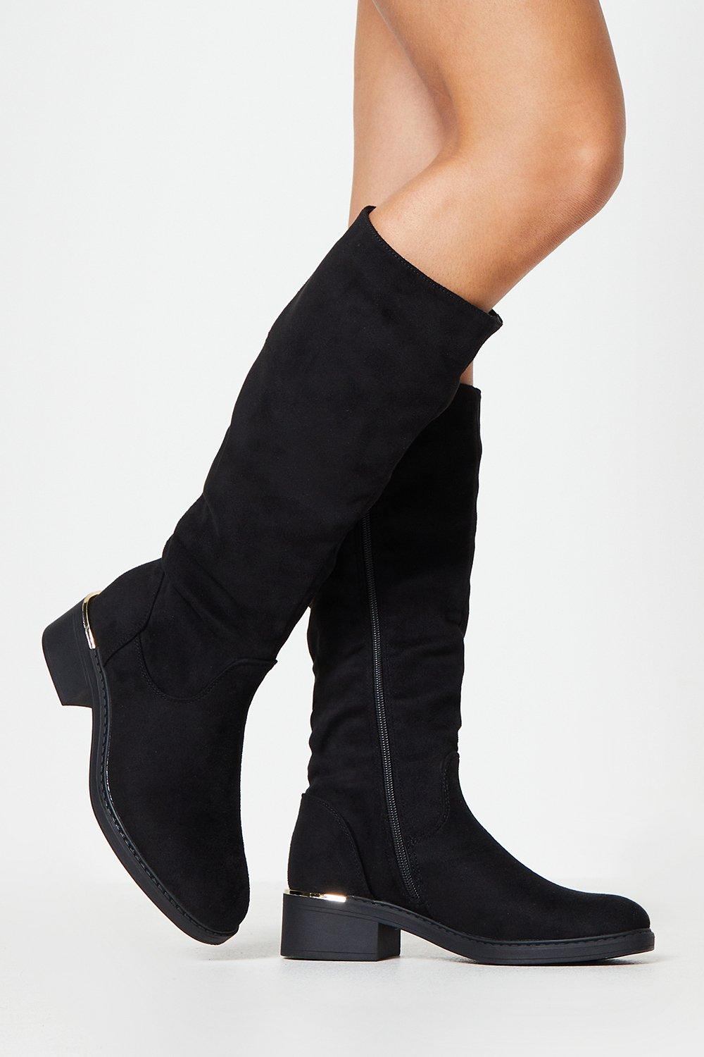 Womens Hansel Ruched Knee Boots