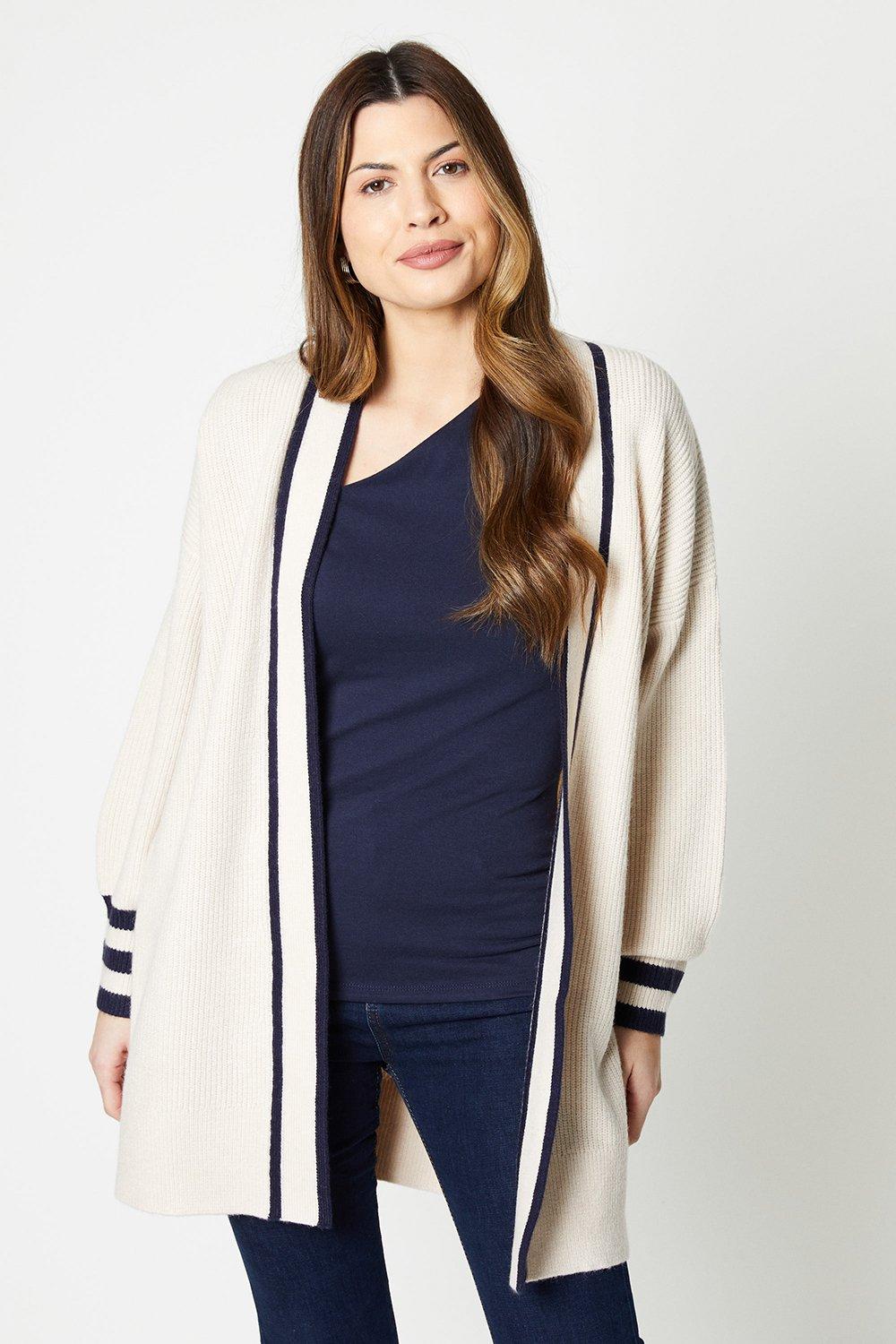 Womens Tipped Cardigan