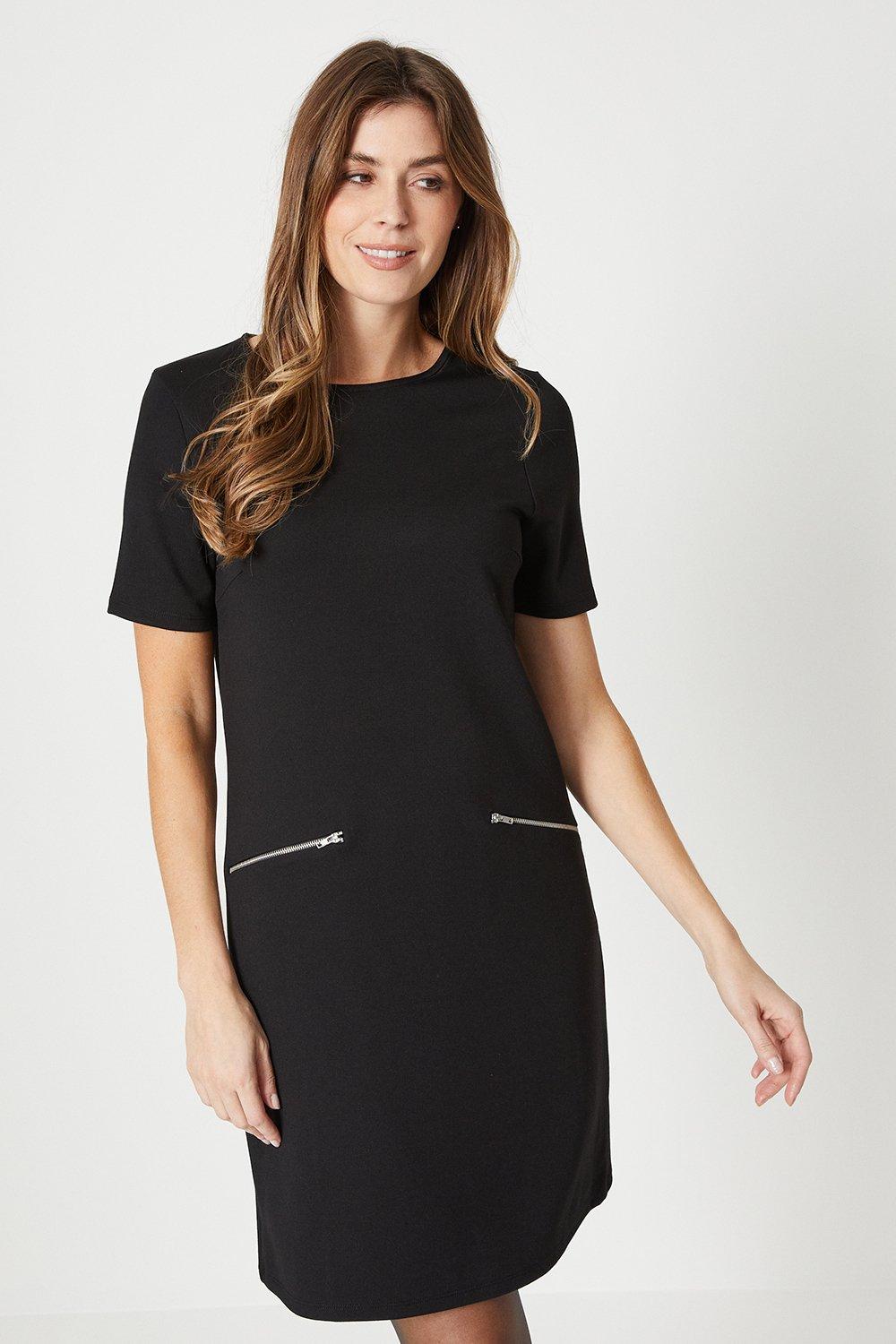 Plain black 2025 tunic dress