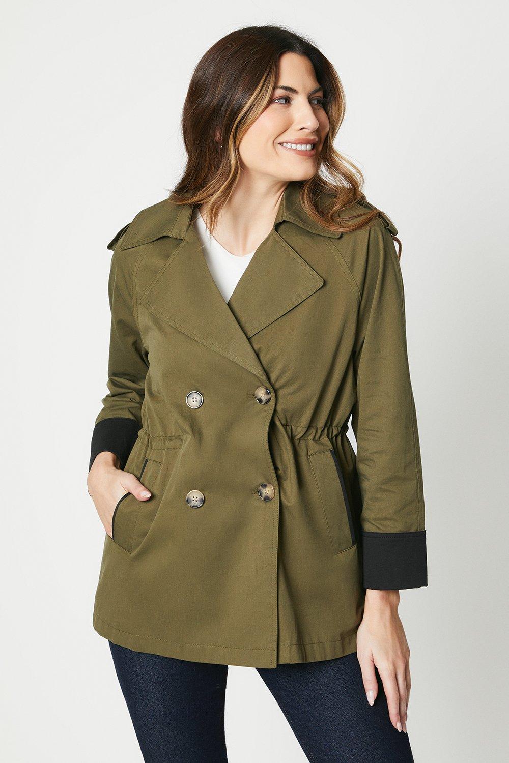 Womens Premium Short Trench Coat