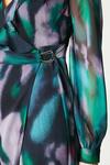 Wallis Print Ruffle Front Tie Belt Wrap Dress thumbnail 4