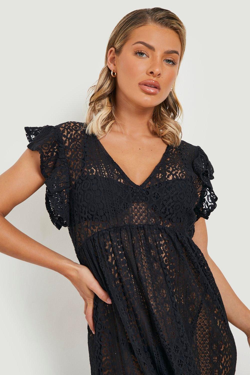 Ruffle beach dress hotsell