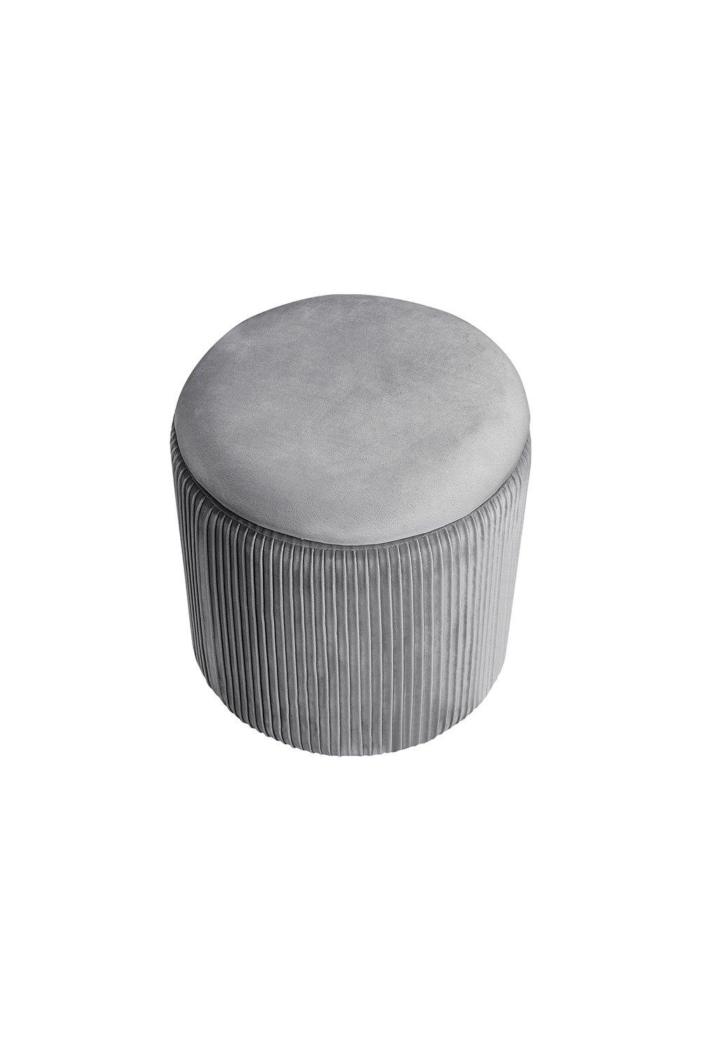 Round velvet outlet storage stool