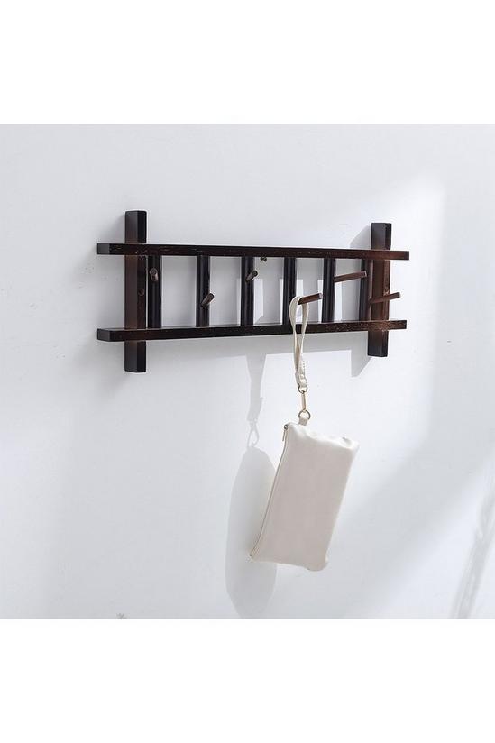 Living and Home Horizontal Wall Mounted Clothes Rack Hat Hooks 2