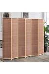 Living and Home 6-Panel Bamboo Woven Folding Room Divider thumbnail 1