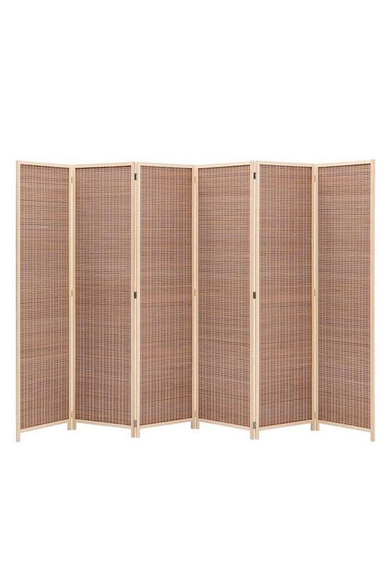 Living and Home 6-Panel Bamboo Woven Folding Room Divider 3