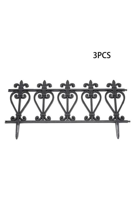 Living and Home 3pcs Decorative Garden Border Fence Outdoor Lawn Edging 6