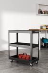 Living and Home 3-Tier Rolling Tool Cart Storage Organizer Trolley thumbnail 1