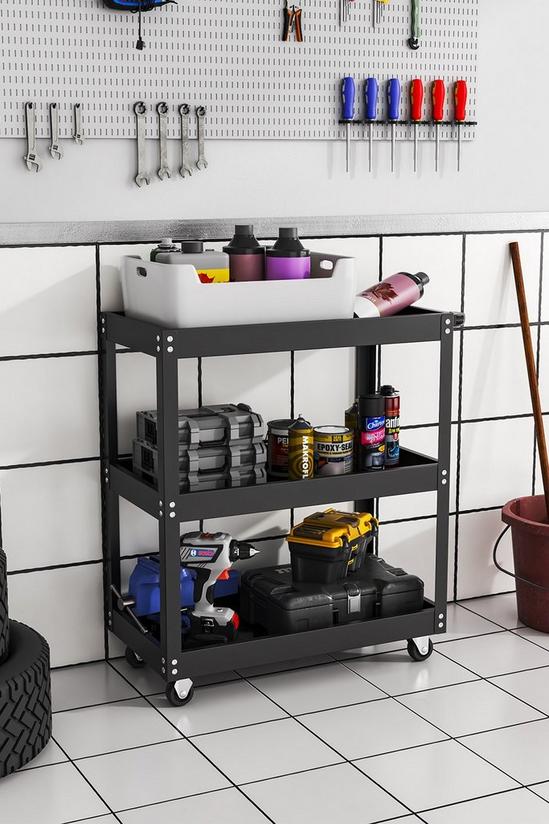 Living and Home 3-Tier Rolling Tool Cart Storage Organizer Trolley 2