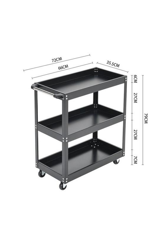 Living and Home 3-Tier Rolling Tool Cart Storage Organizer Trolley 6