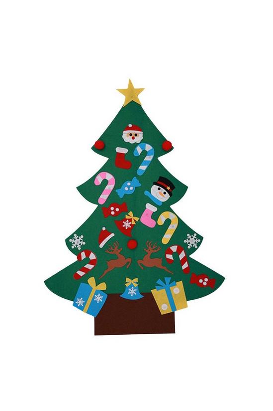 Living and Home DIY Felt Christmas Tree with Detachable Ornaments Hanging Decor 1