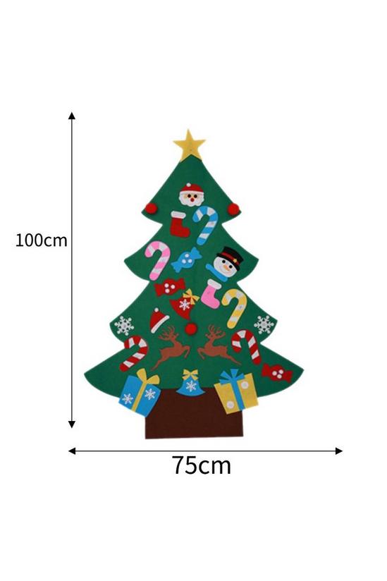Living and Home DIY Felt Christmas Tree with Detachable Ornaments Hanging Decor 6
