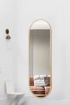 Living and Home Modern Oval Metal Full Length Wall Mirror thumbnail 2